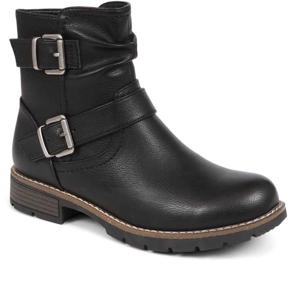 Chunky Buckle Detail Ankle Boots - WBINS38139 / 324 530 image 0