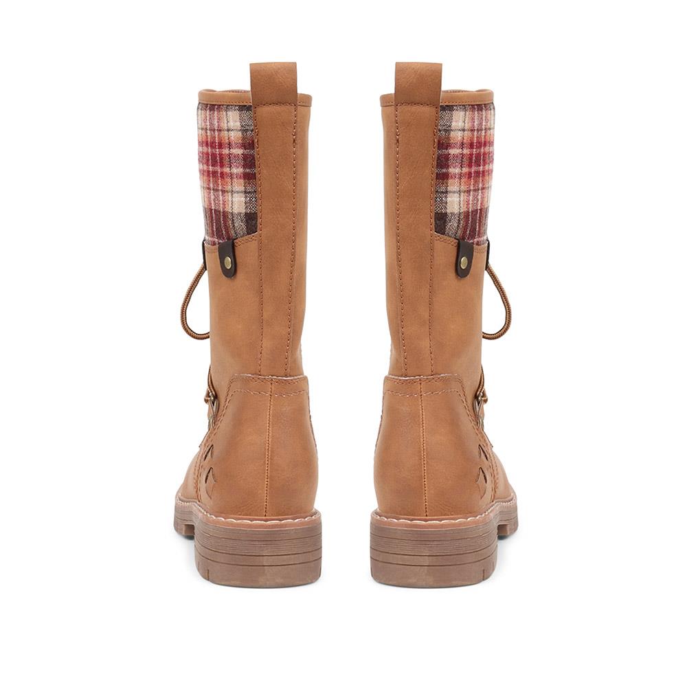 Tartan Accent Calf Boots - TELOO38015 / 324 389 image 2