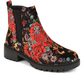 Floral Chelsea Boots