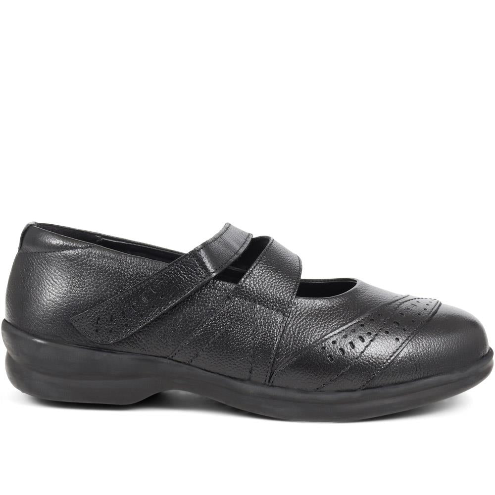 Touch Fasten Leather Mary Janes - LIZBET / 323 992 image 0