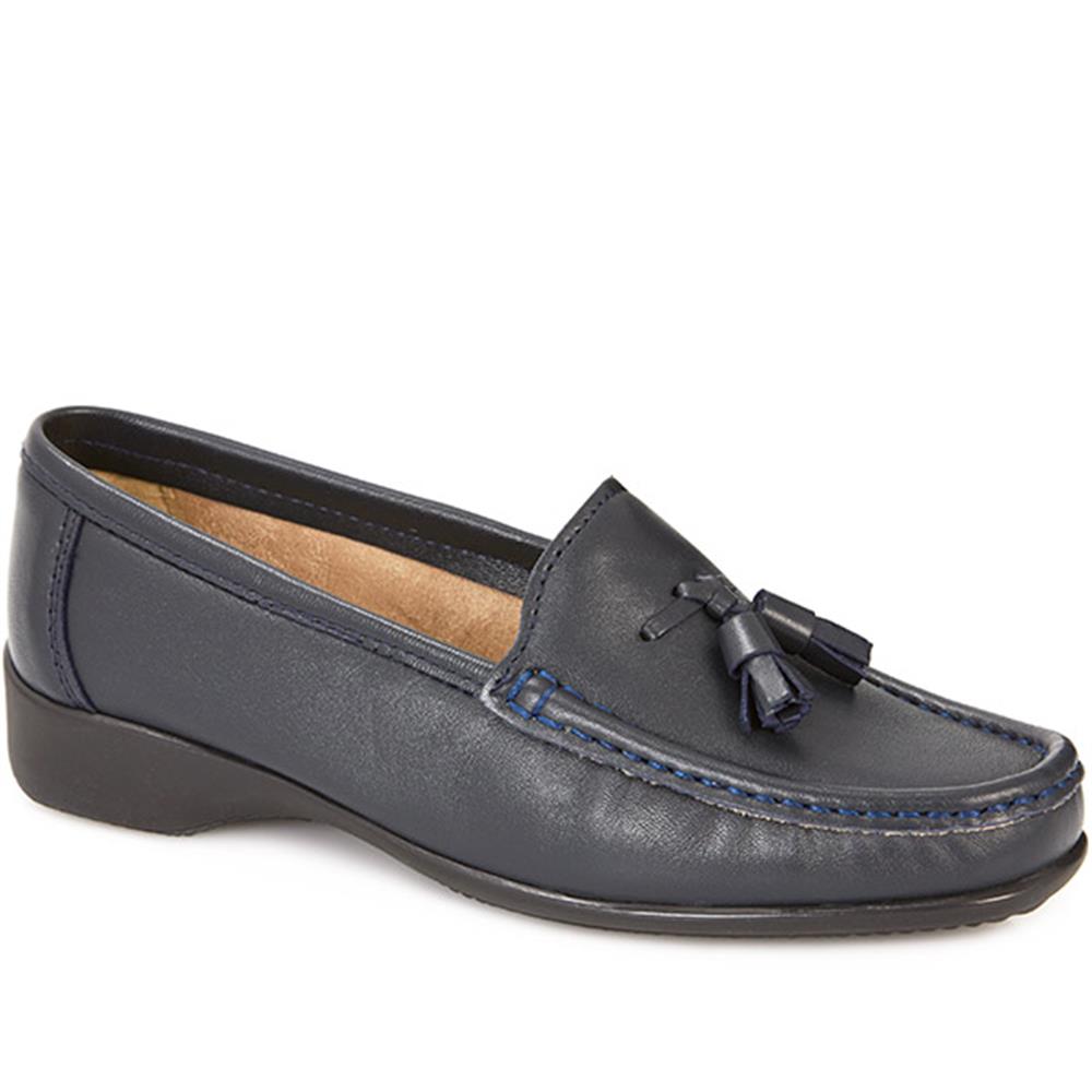 Wide Fit Leather Loafer with Tassel - CONT25000 / 309 198 image 0