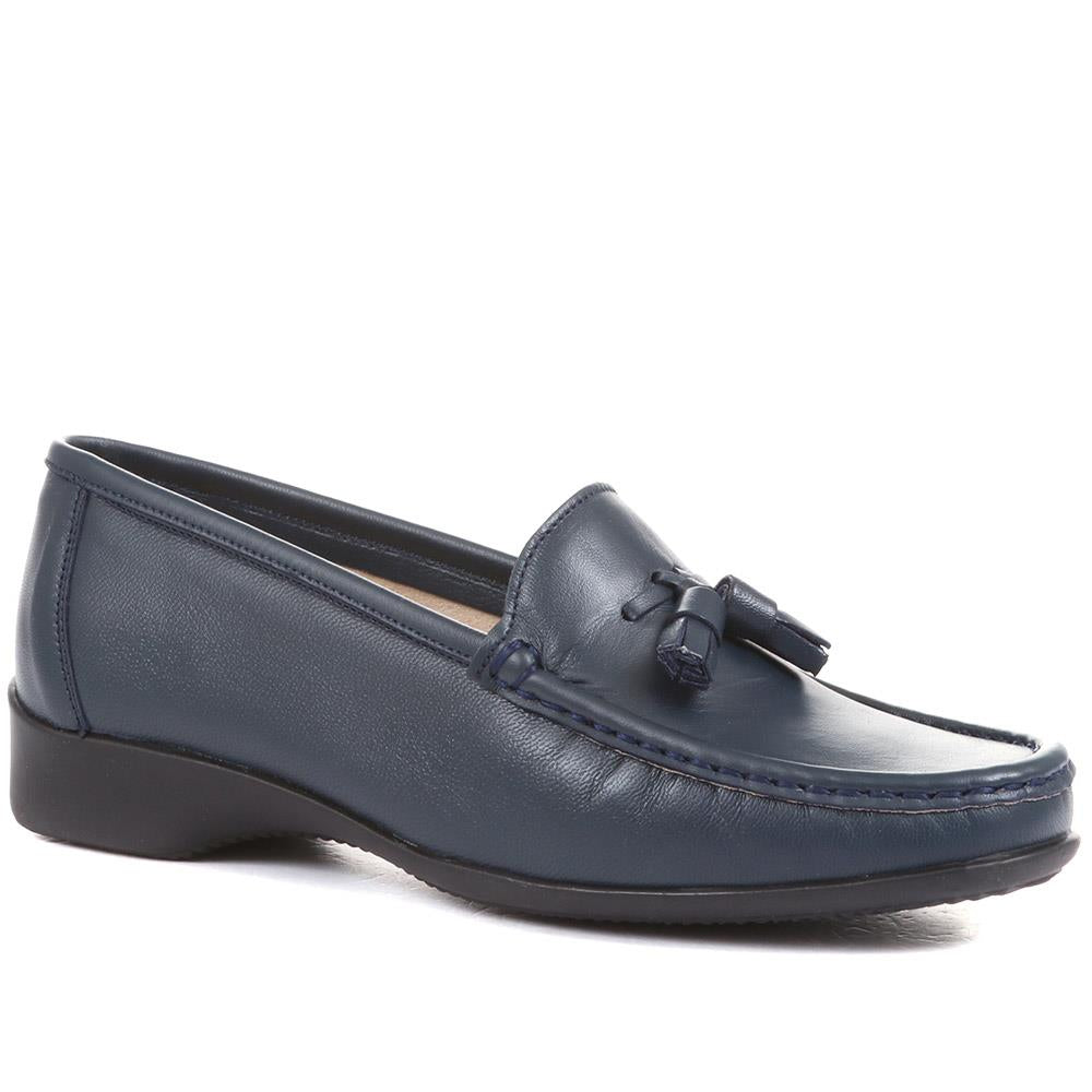 Wide Fit Leather Loafer with Tassel - CONT25000 / 309 198 image 1