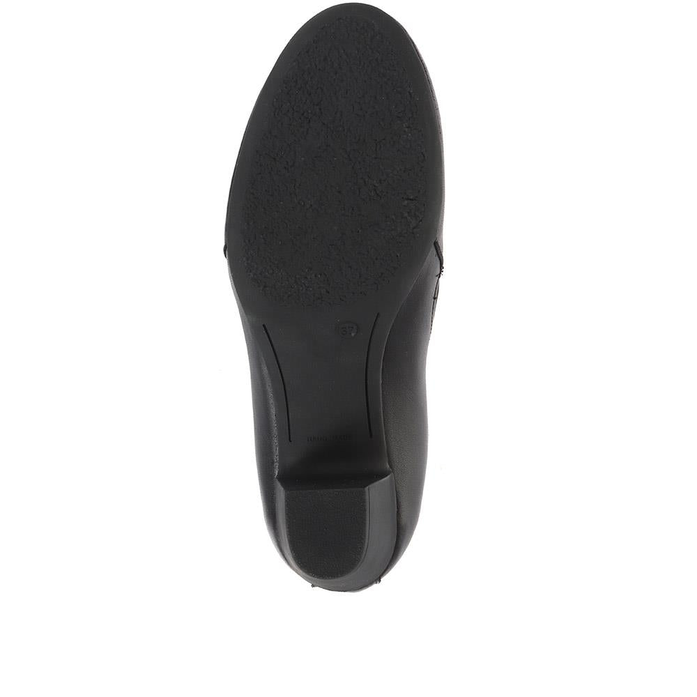 Leather Heeled Trouser Shoe - ESFA34003 / 320 440 image 4
