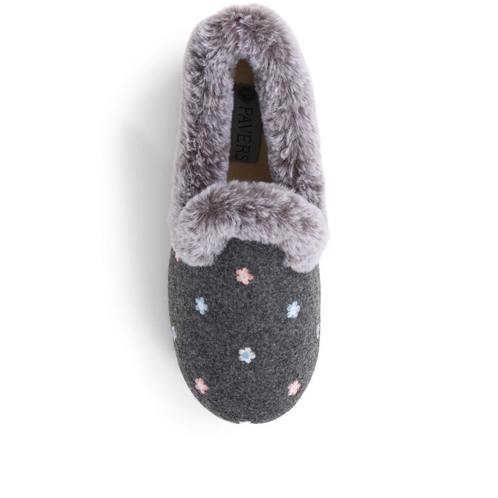 Floral Faux Fur Slippers - QING38012 / 324 190 image 4