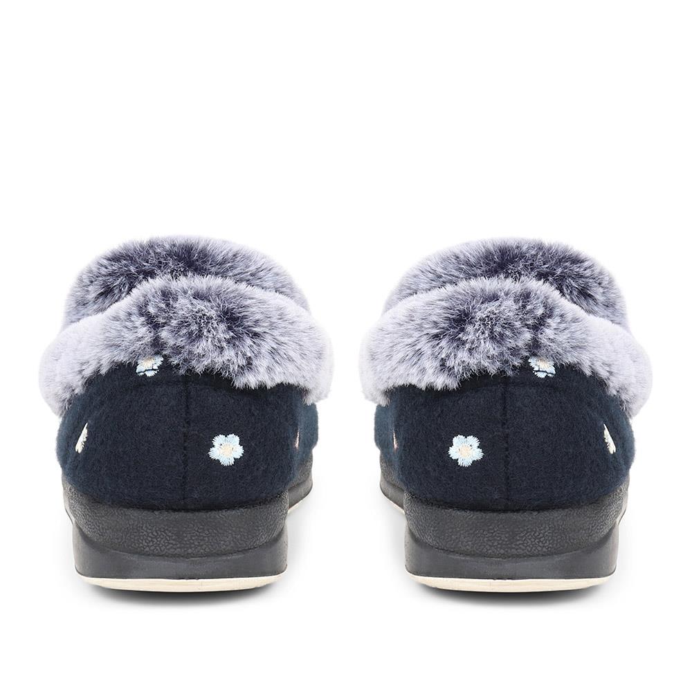 Floral Faux Fur Slippers - QING38012 / 324 190 image 2