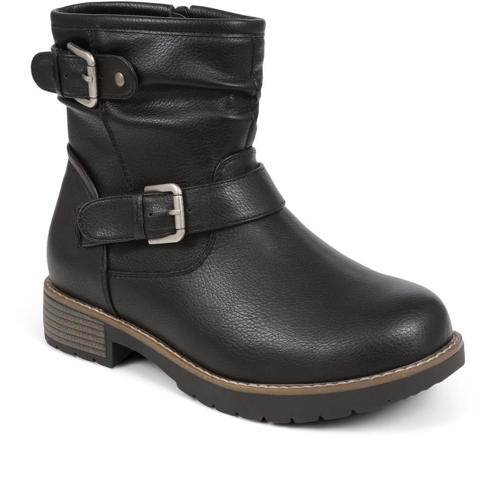 Extra Wide Fit Buckle Ankle Boots - CHRISTY / 324 582 image 0