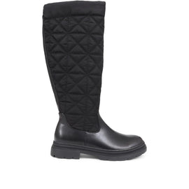 Quilted Knee Length Boots