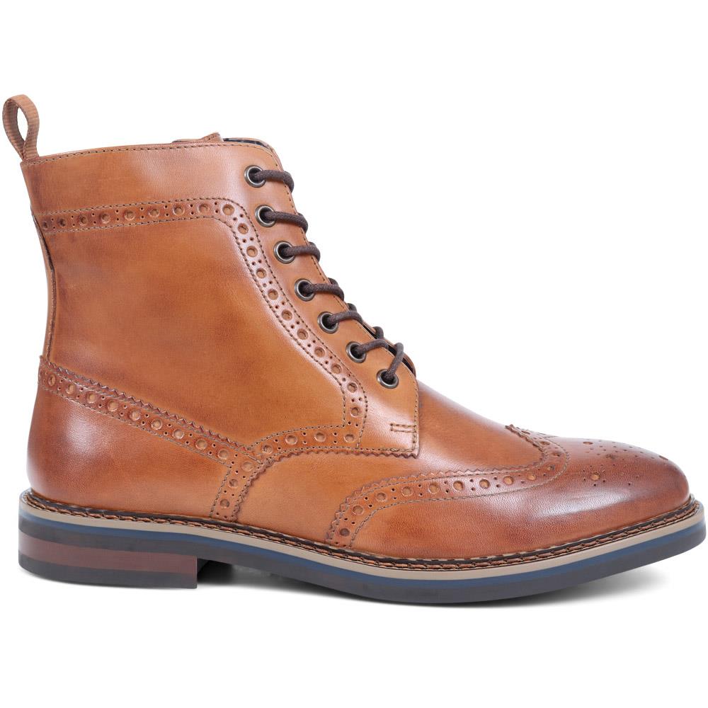 Brogue Detail Lace Up Boots - GOPI38005 / 324 130 image 1