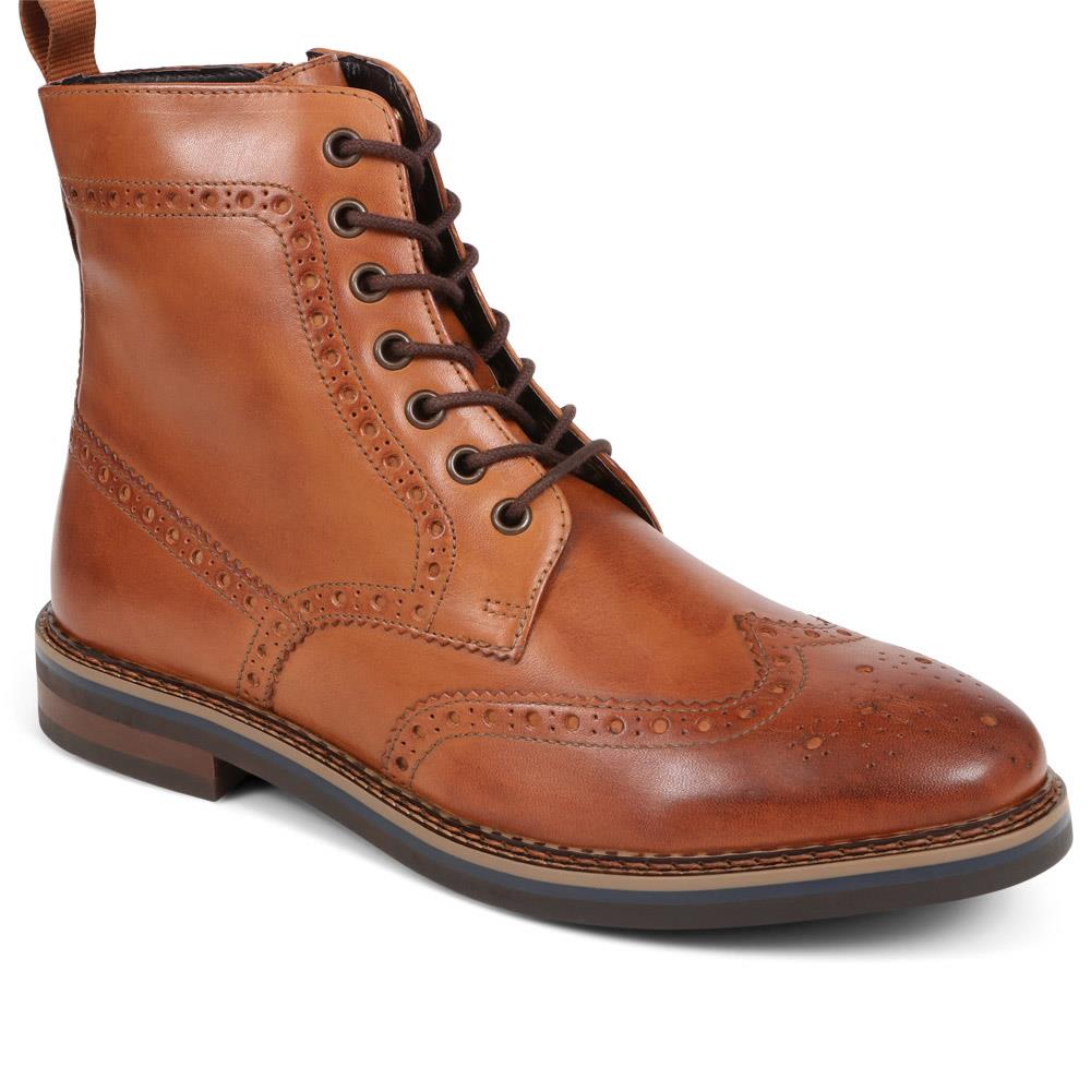 Brogue Detail Lace Up Boots - GOPI38005 / 324 130 image 0