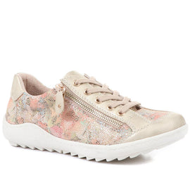 Floral Lace-Up Trainers