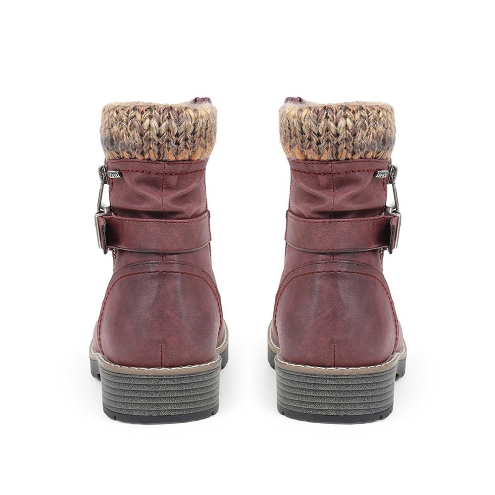 Knitted Cuff Ankle Boots - BEE / 324 435 image 2