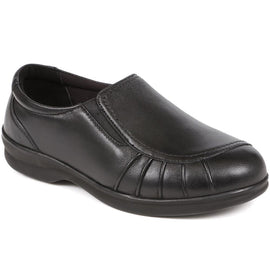 Extra Wide Fit Leather Slip On Shoes