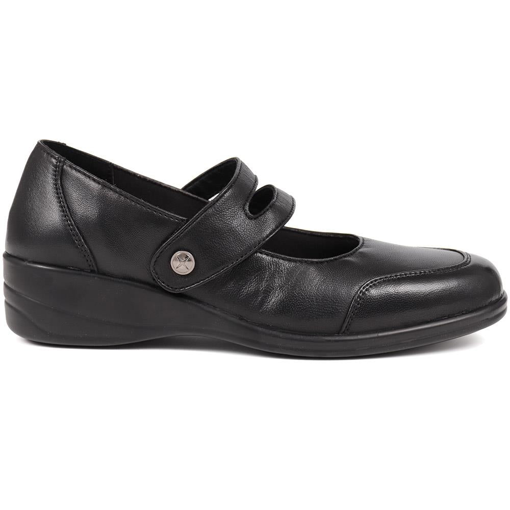 Leather Touch Fastening Shoes - KF38044 / 324 668 image 1