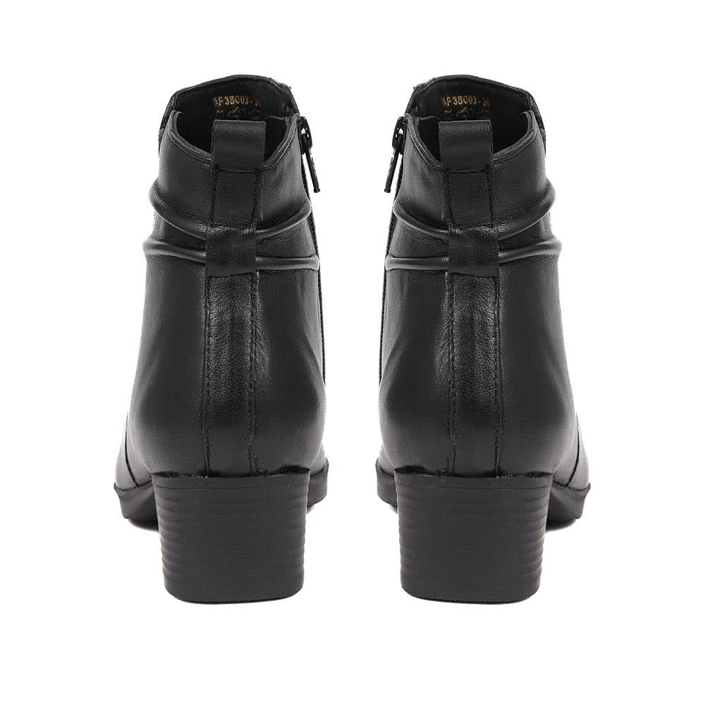 Polished Leather Heeled Ankle Boots - NAP38003 / 324 193 image 1
