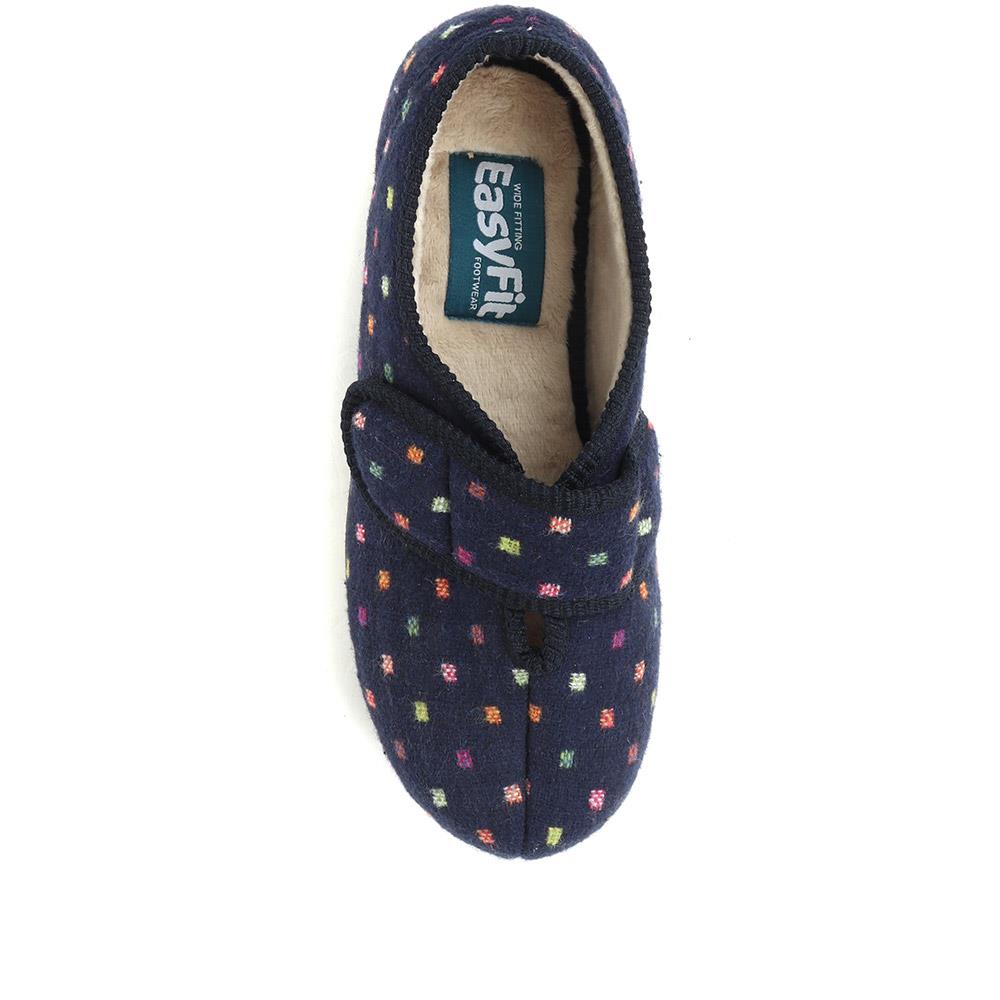 Extra Wide Fit Touch Fasten Slippers - ANA / 320 260 image 3