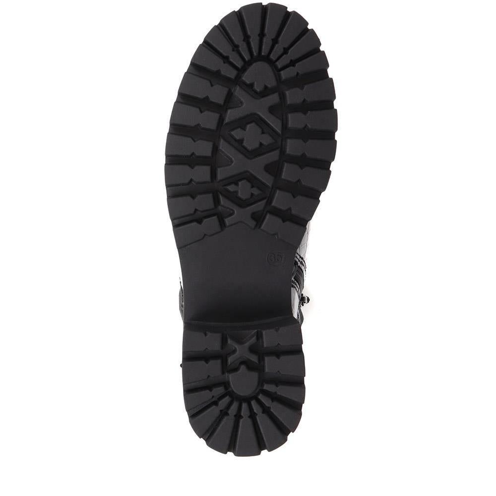 Croc Patent Ankle Boots - BELWBINS38131 / 324 577 image 3
