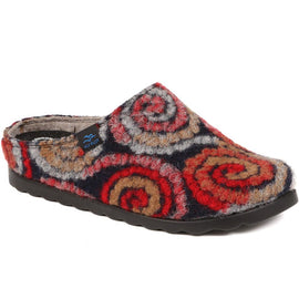 Swirl Patterned Mule Slippers