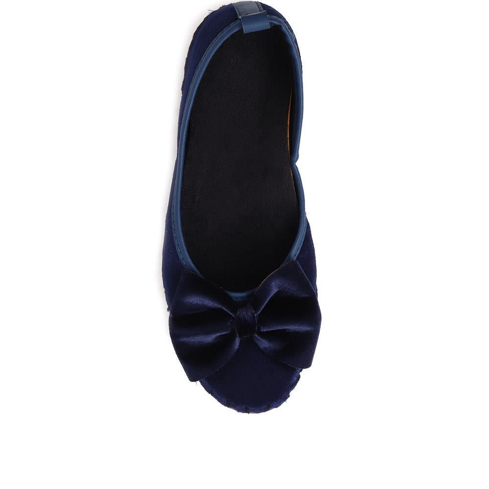 Bow Accented Chunky Stitch Ballet Flats - KARY38001 / 324 317 image 4