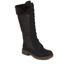 Quilted Fleece-Lined Ladies Boots