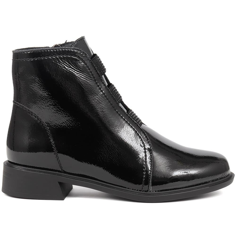 Patent Slip-On Ankle Boots - WLIG38001 / 324 185 image 1