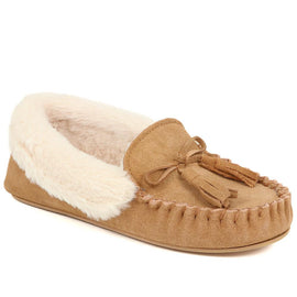 Suede Moccasin Slippers