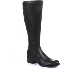 Rachel Medium Calf Fit Leather Rider Boots