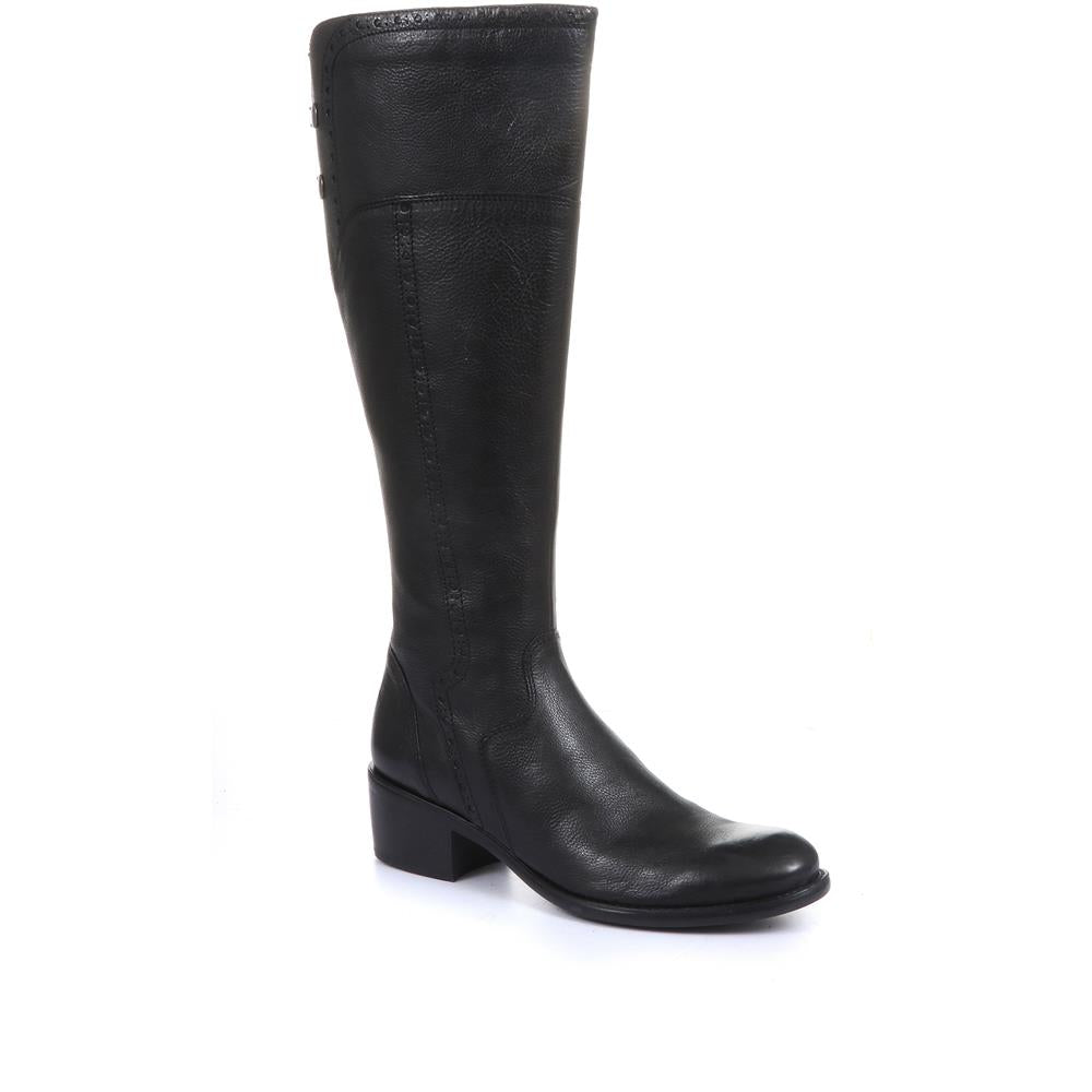 Rachel Medium Calf Fit Leather Rider Boots - RACHELM / 320 894 image 0