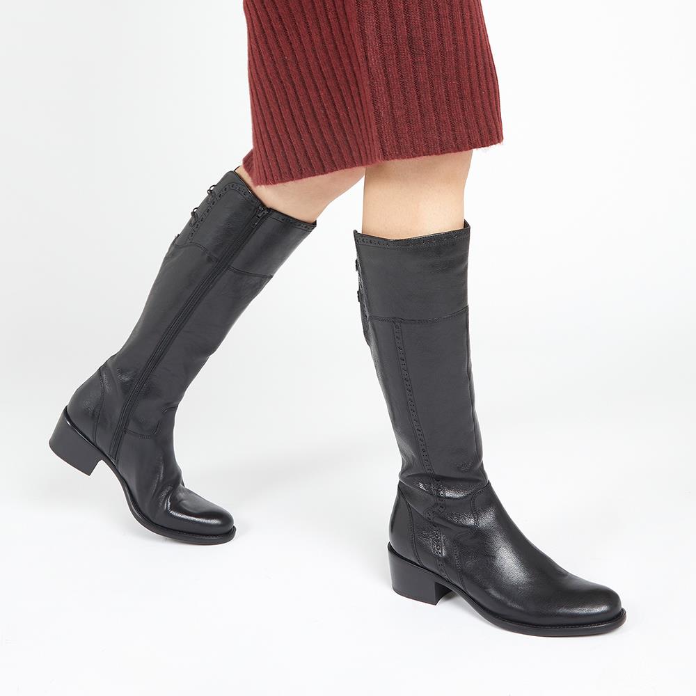 Rachel Medium Calf Fit Leather Rider Boots - RACHELM / 320 894 image 5