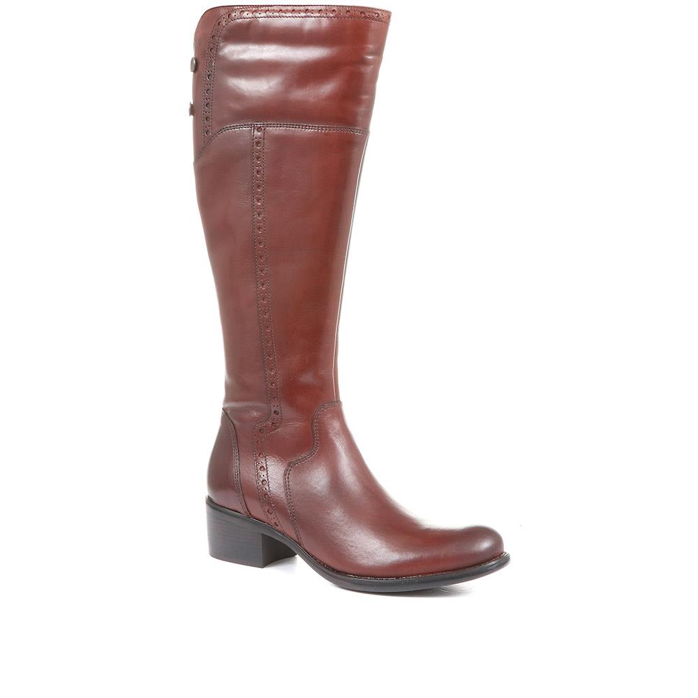 Rachel Medium Calf Fit Leather Rider Boots - RACHELM / 320 894 image 0