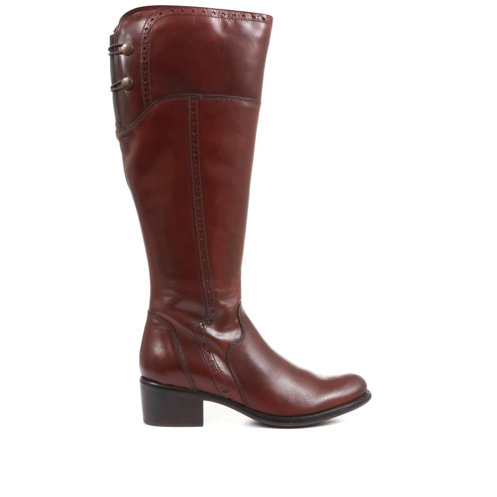 Rachel Medium Calf Fit Leather Rider Boots - RACHELM / 320 894 image 1