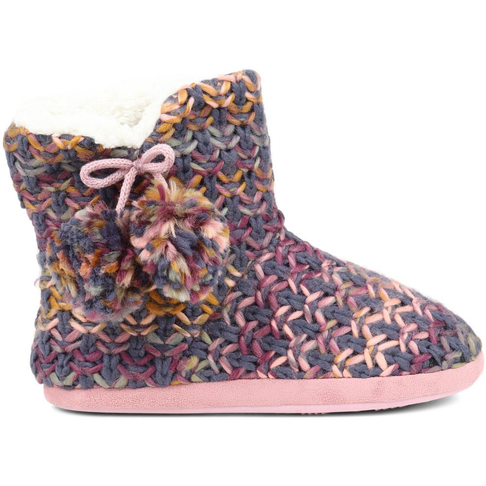 Patterned Knit Slipper Boots - GALOP38009 / 324 484 image 1