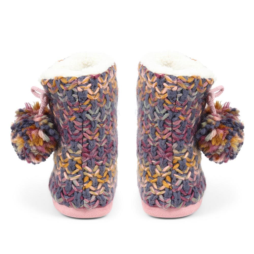 Patterned Knit Slipper Boots - GALOP38009 / 324 484 image 2