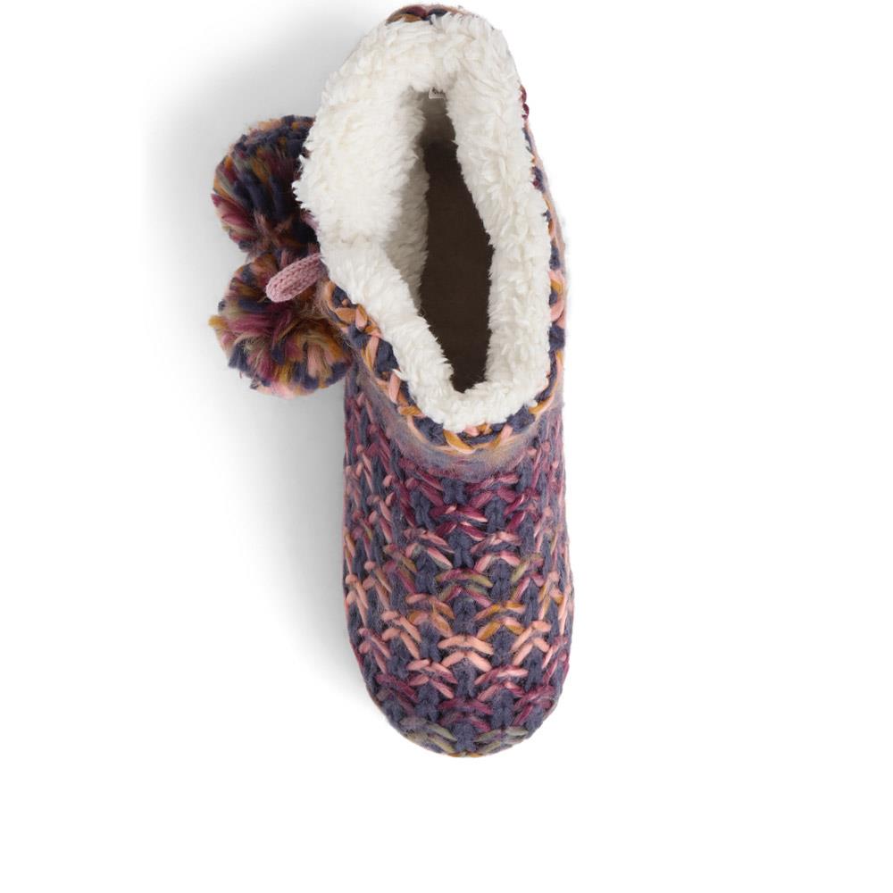 Patterned Knit Slipper Boots - GALOP38009 / 324 484 image 4