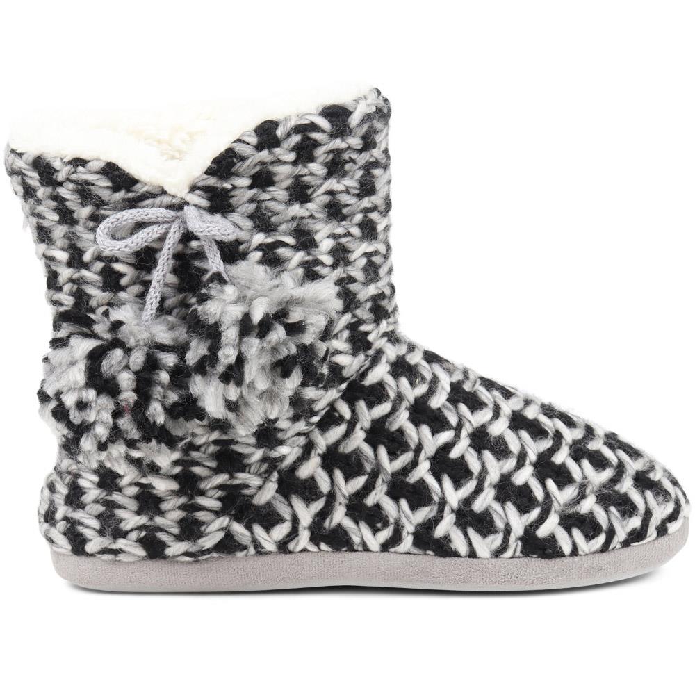Patterned Knit Slipper Boots - GALOP38009 / 324 484 image 1