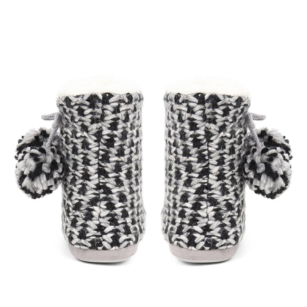 Patterned Knit Slipper Boots - GALOP38009 / 324 484 image 2
