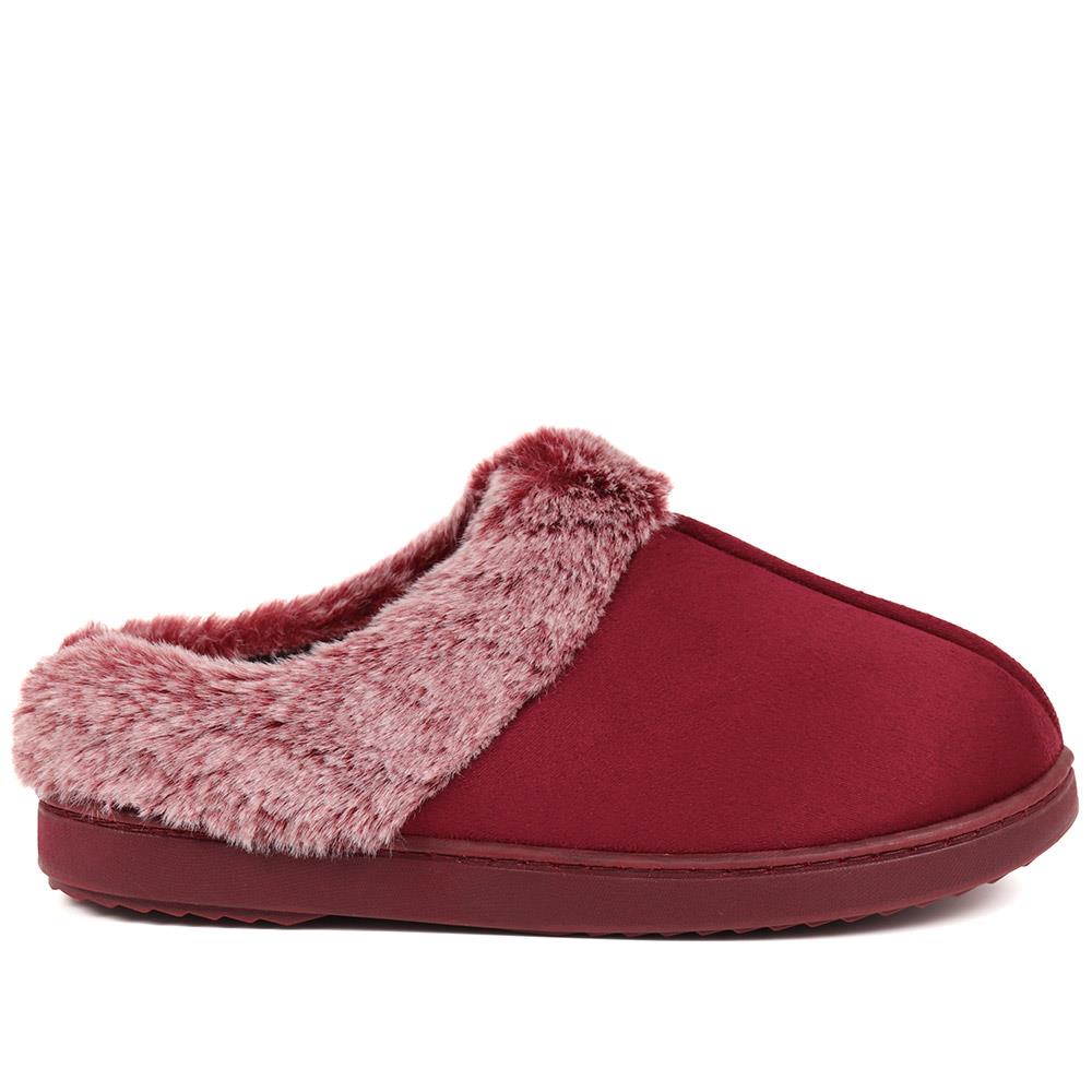 Faux Suede Fur Lined Slipper Mules - GALOP38023 / 324 486 image 1