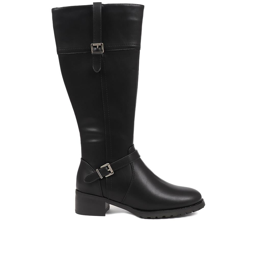 Knee High Buckle Detail Boots - WBINS38119 / 324 688 image 1