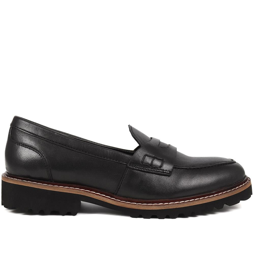 Leather Chunky Sole Loafers - MAGNU38013 / 324 665 image 1