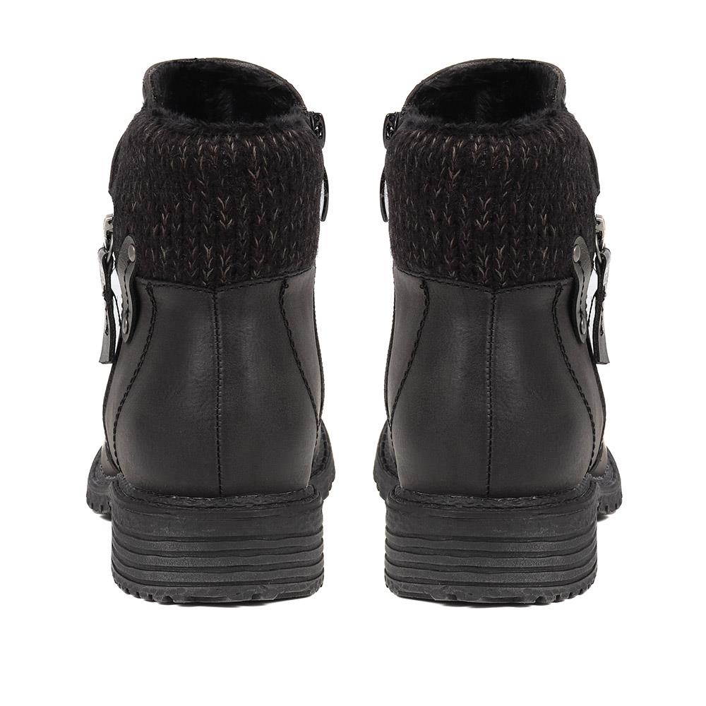Knitted Cuff Ankle Boots  - WOIL38011 / 324 132 image 2