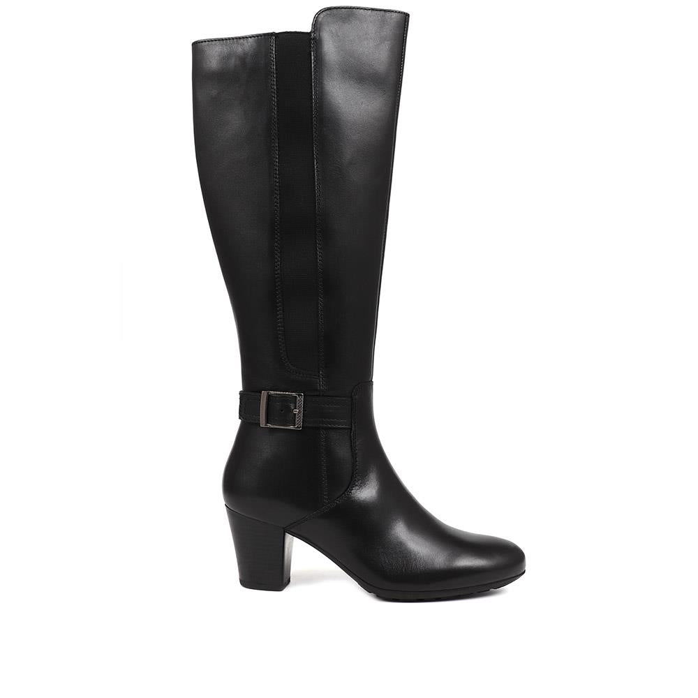 Heeled Buckle Detail Knee Boots - RNB38011 / 324 337 image 1