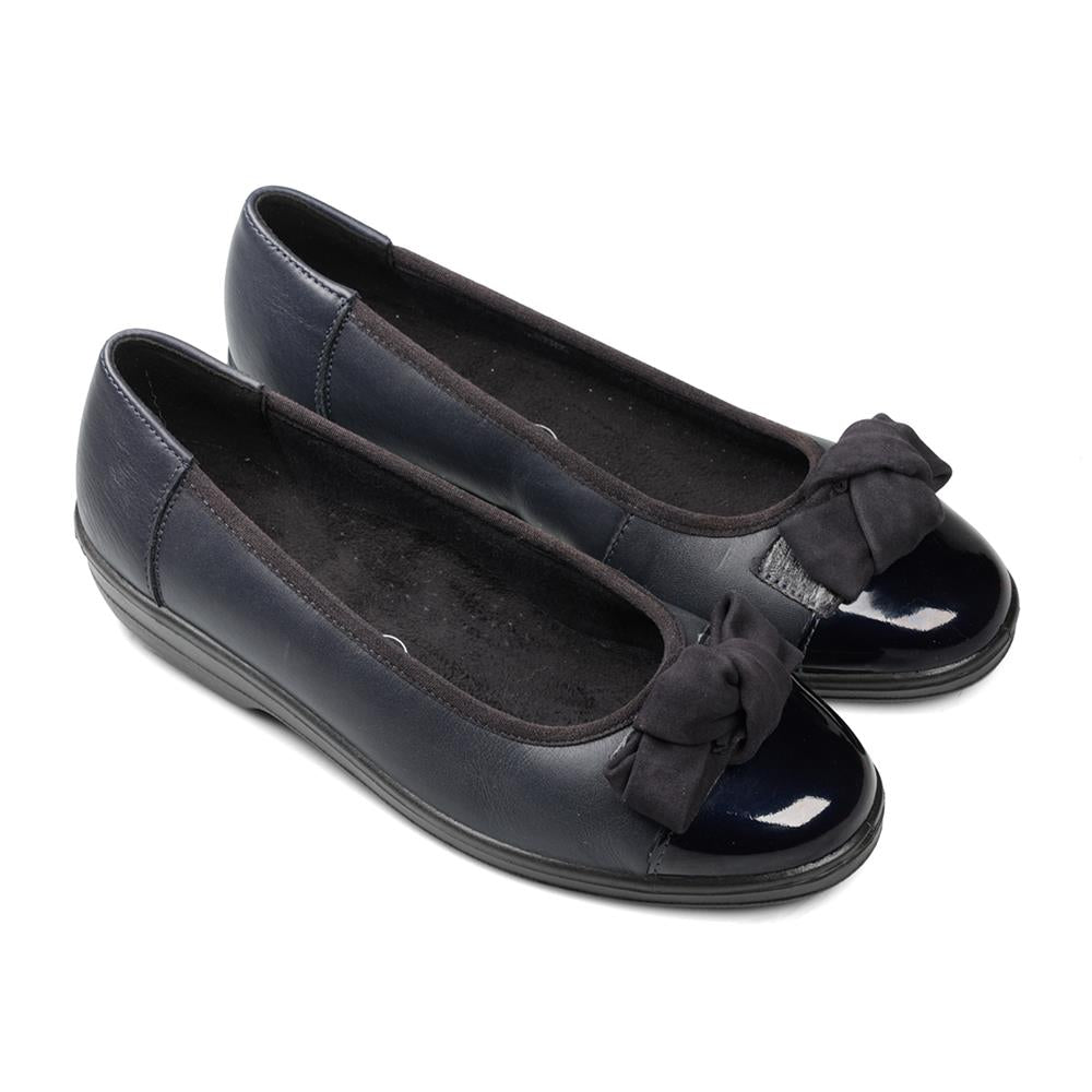 Padders 'Orient' Extra Wide Leather Ballet Pumps - ORIENT / 3209 image 2