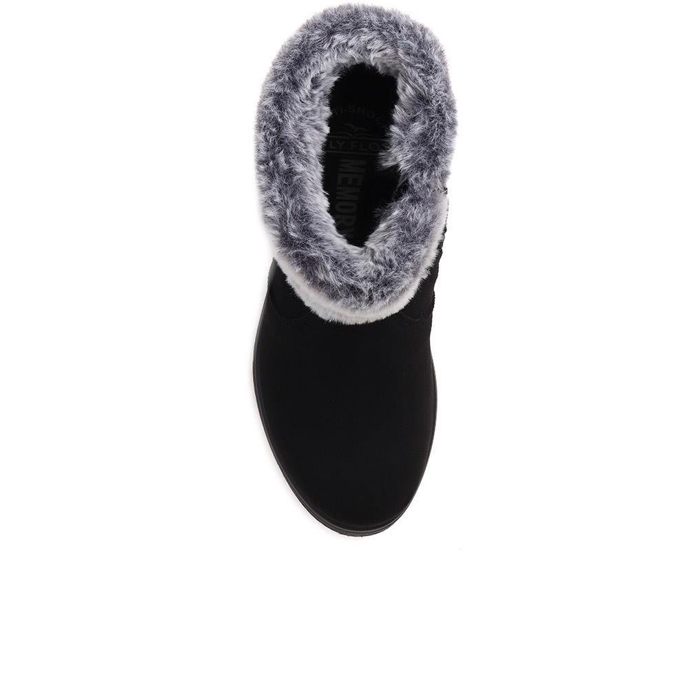 Flyflot Faux Fur Trimmed Ankle Boots - FLY38051 / 324 081