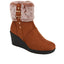 Fleece Trimmed Wedge Boots - WBINS38096 / 324 200 image 0