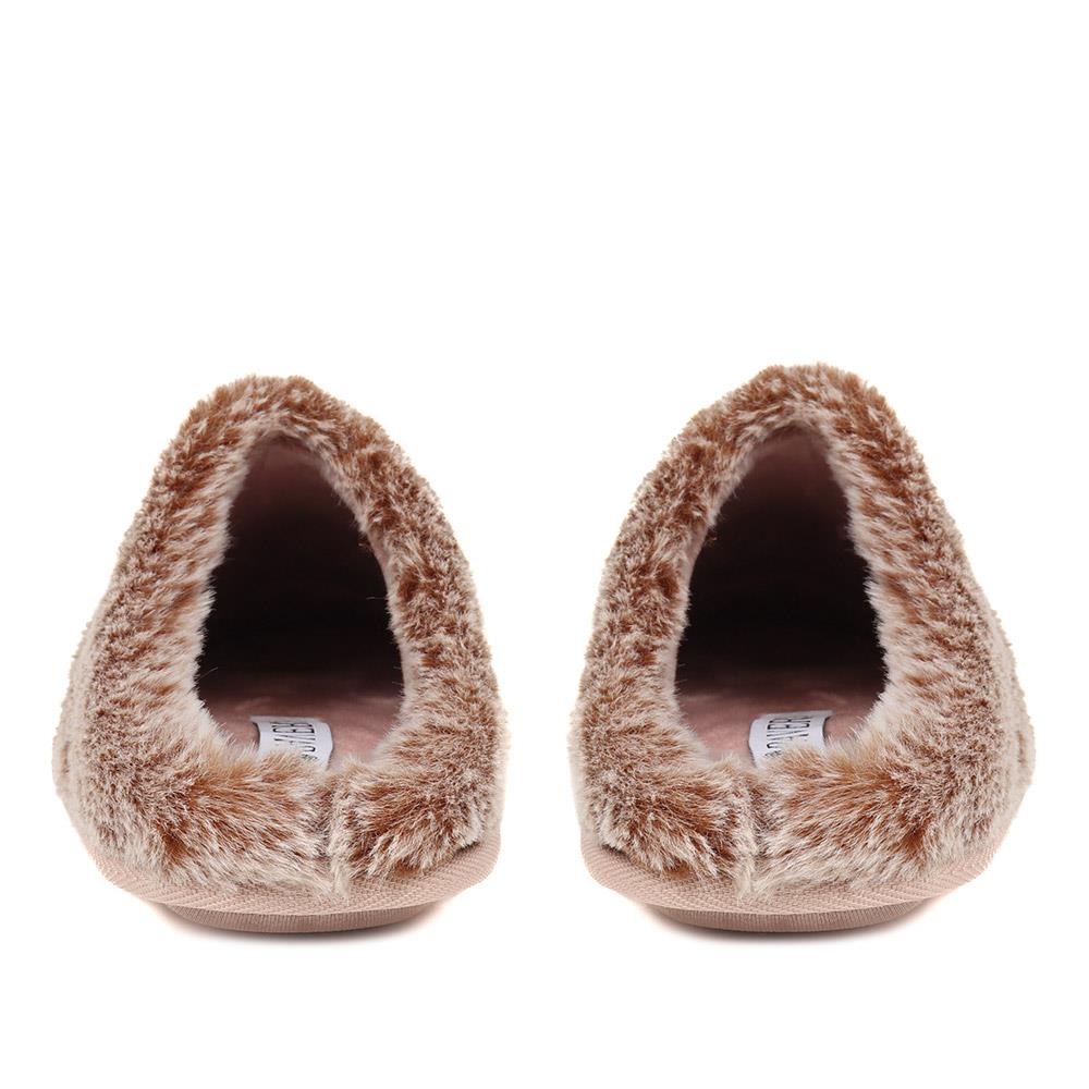 Faux Fur Lined Fleece Slippers - GALOP38001 / 324 485 image 2