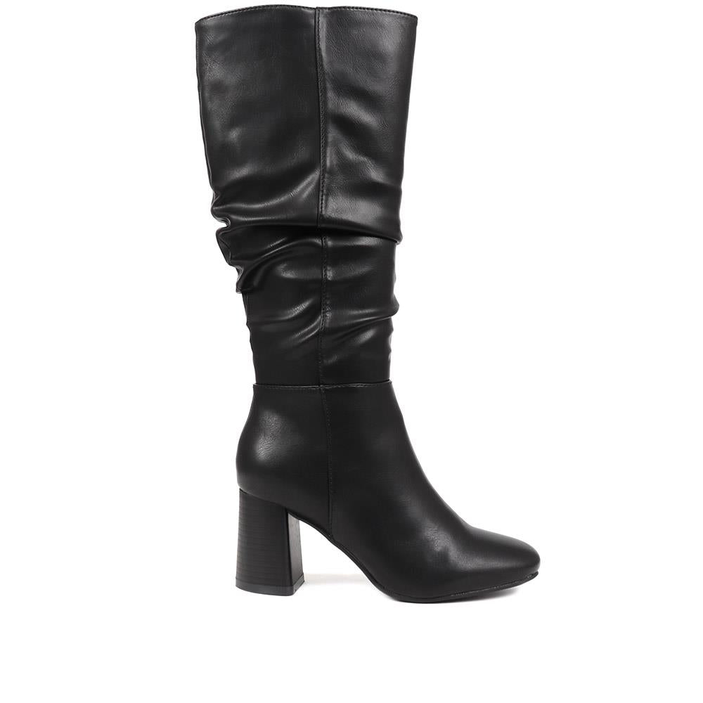 Knee High Slouch Heeled Boots - WOIL38048 / 324 854 image 1