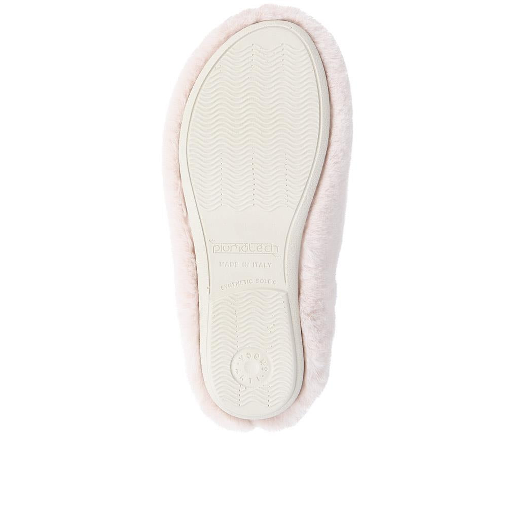 Faux Fur Mule Slippers  - FLY38017 / 324 105 image 3