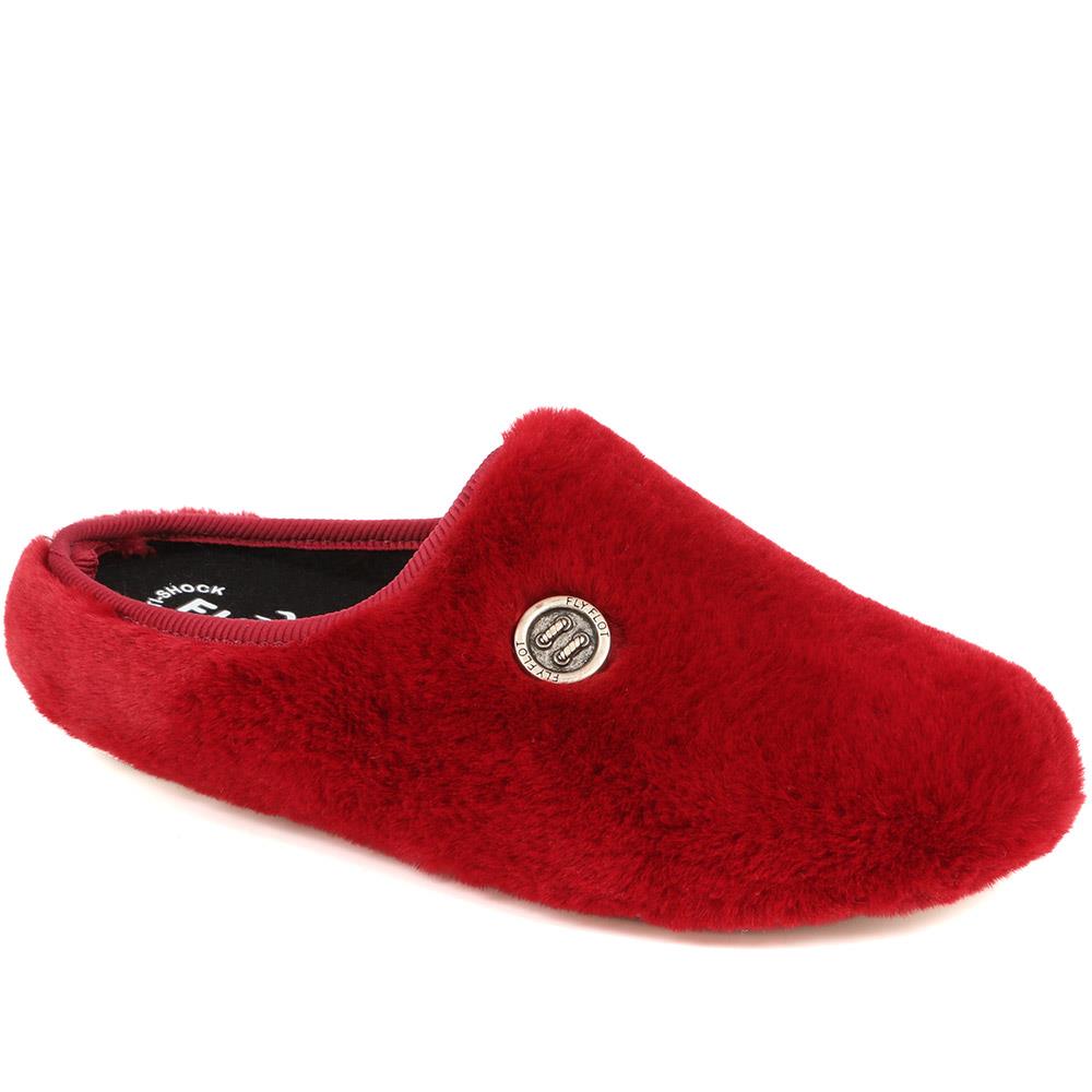 Faux Fur Mule Slippers  - FLY38017 / 324 105 image 0