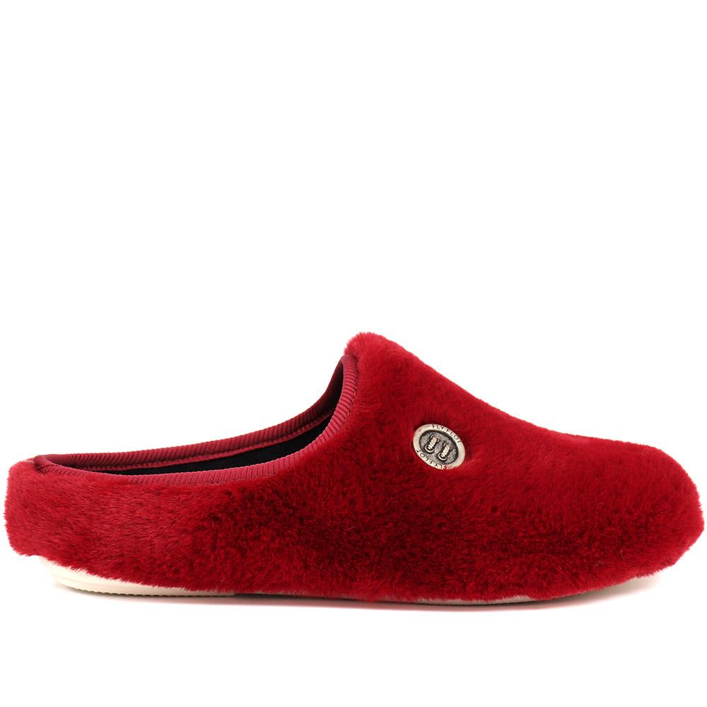 Faux Fur Mule Slippers  - FLY38017 / 324 105 image 1