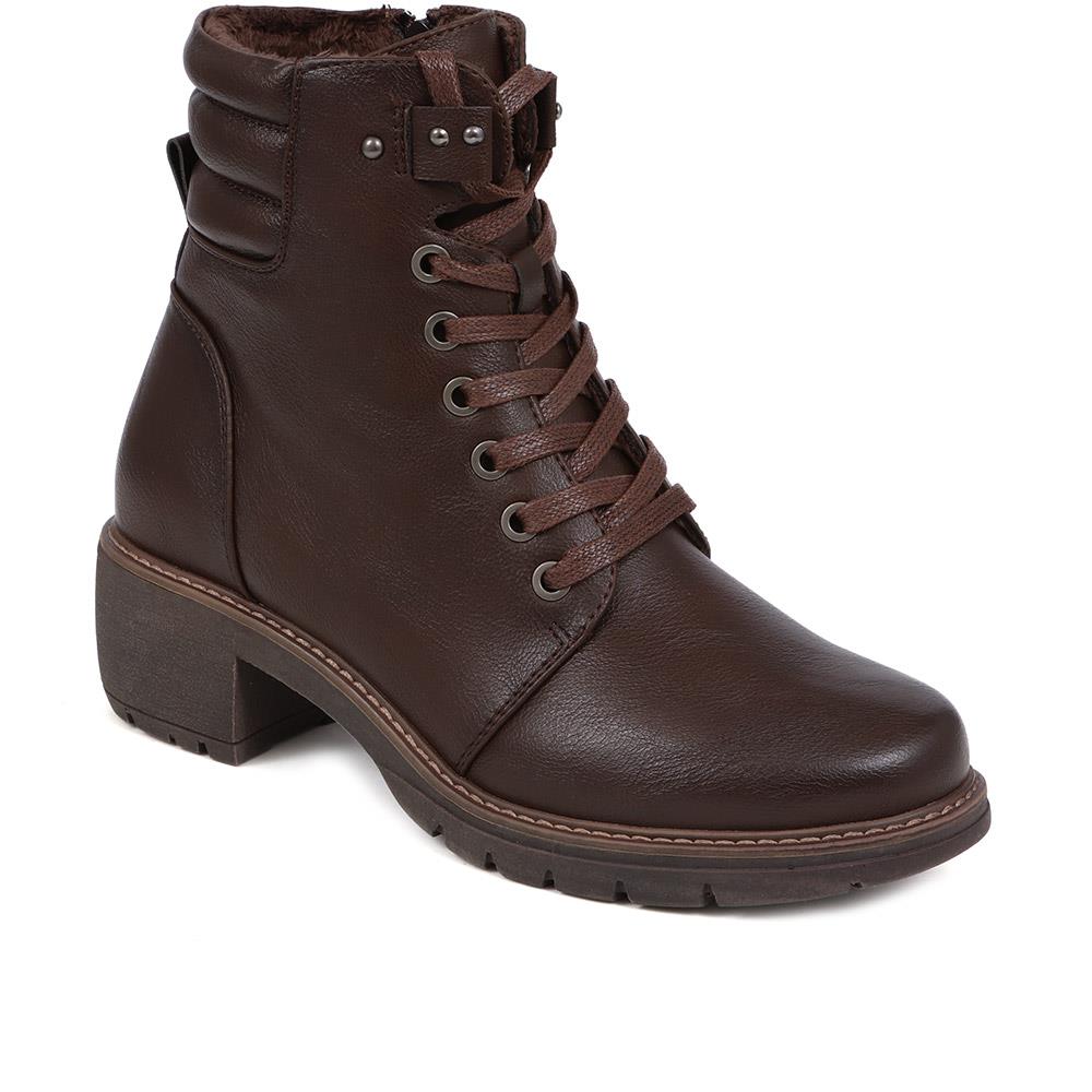 Lace Up Heeled Ankle Boots - WK38031 / 324 887 image 0