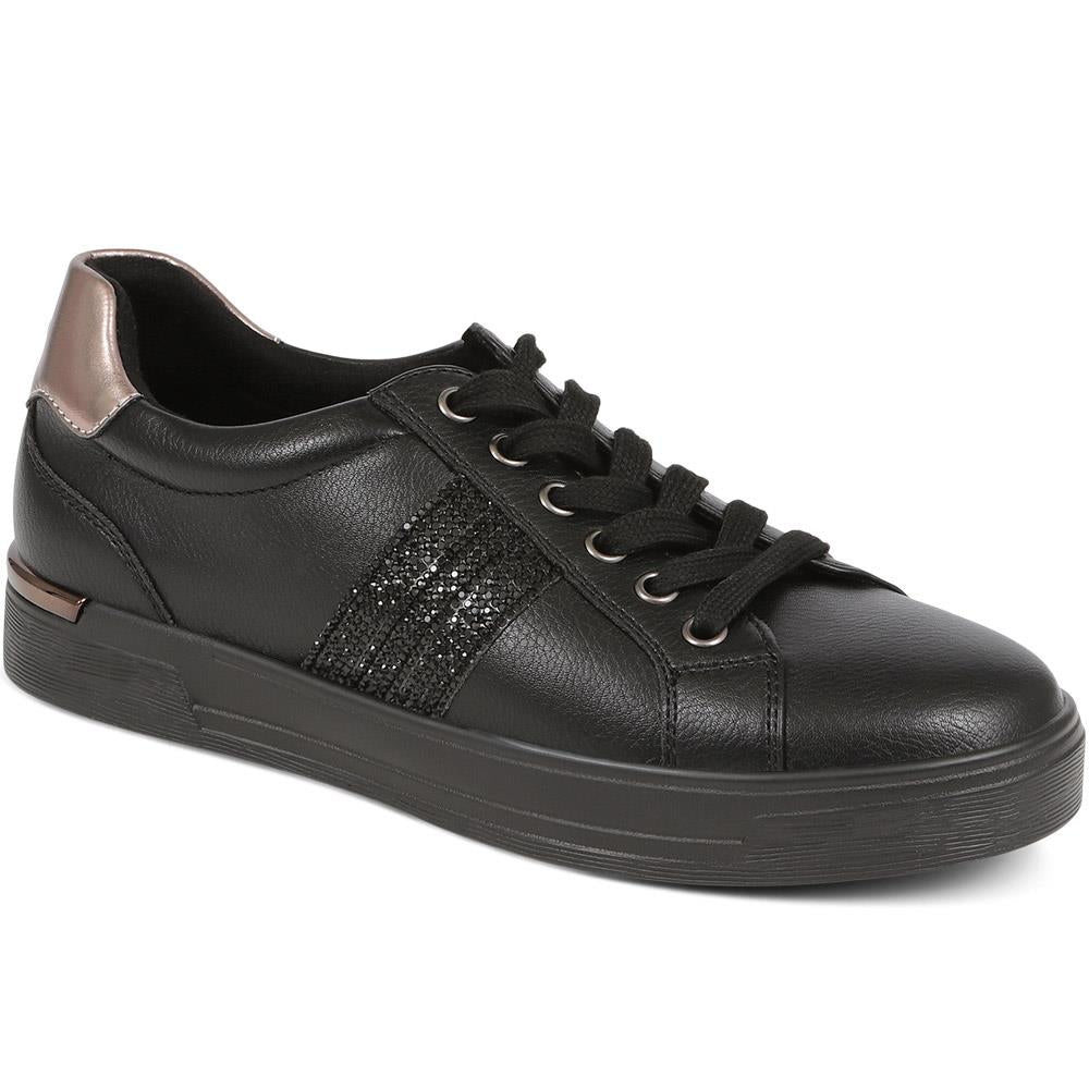 Metallic Accent Lace Up Trainers - BELWBINS39027 / 325 056 image 0